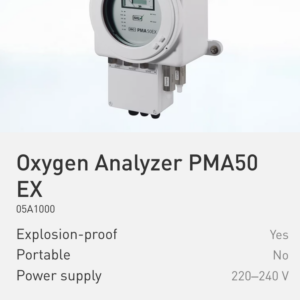 Oxygen Analyzer PMA50 EX Part No.: 05A1000